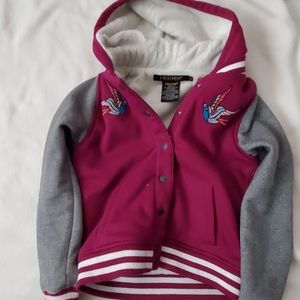 Girls Vigoss Letterman style coat w/ furry lining